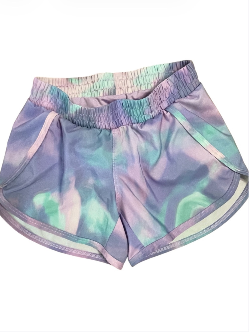 all in motion Pastel Tie-Dye Purple Pink & Mint Swim Shorts